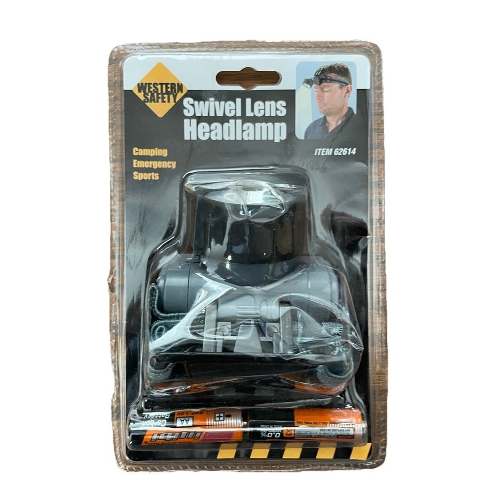 Western Safety‎ Swivel Lens Head Lamp Light Waterproof w/ Batteries Gift (bin-s)